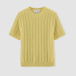 Women 520 Softest Cable Crew - Lemon