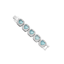 Pet It On Heart-Shaped Rivi?re Necklace Extender - Paraiba Blue
