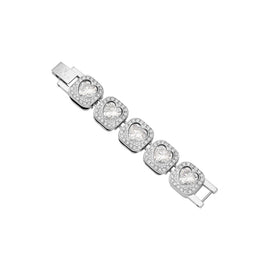 Pet It On Heart-Shaped Rivi?re Necklace Extender - White