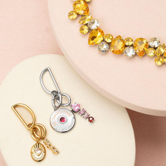 Pet It On Amulet Charm Set - Be Pawsitive + Fish Bone