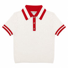 Women Martha Pointelle Polo - White [價格已含稅]