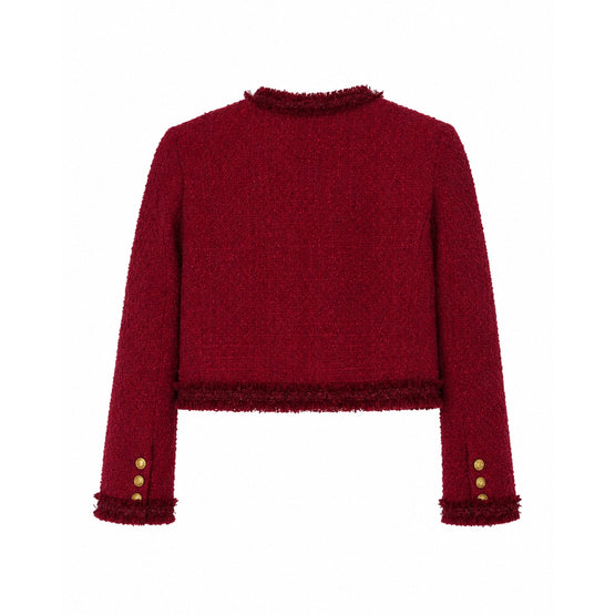 Women Landon Cropped Box Jacket Trim - Red [價格已含稅]