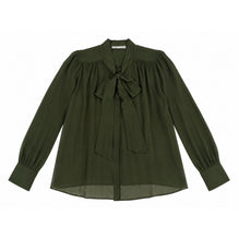 Women Thayer Tie Neck Slouchy Blouse - Green [價格已含稅]