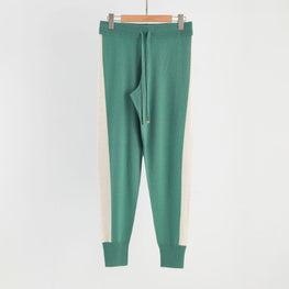 Women N.33 Side Stripe Cashmere Pant Apn - Alpine