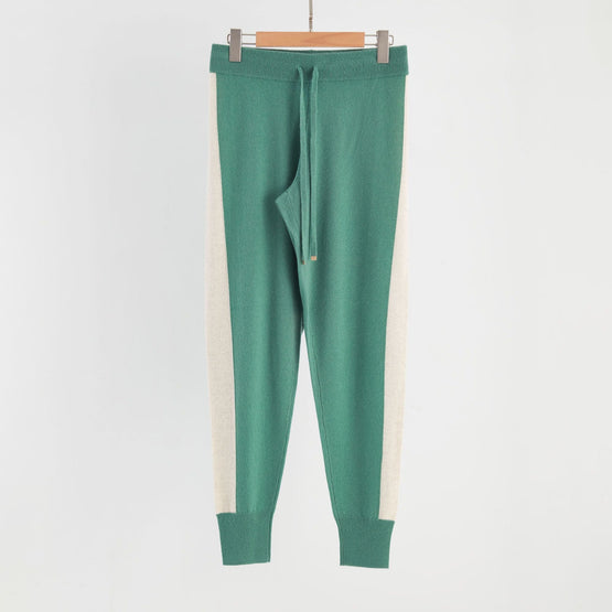 Women N.33 Side Stripe Cashmere Pant Apn - Alpine