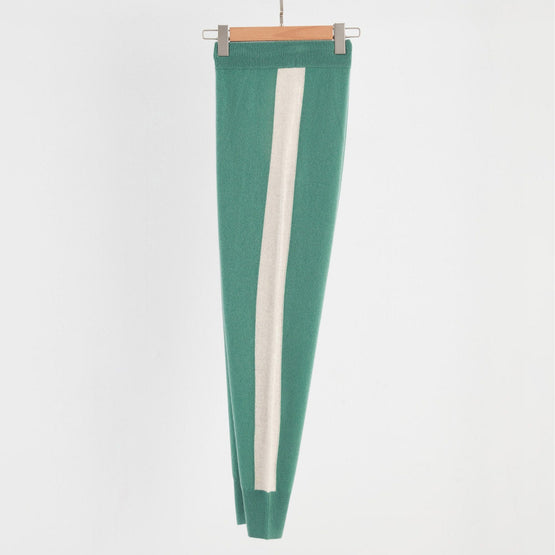 Women N.33 Side Stripe Cashmere Pant Apn - Alpine