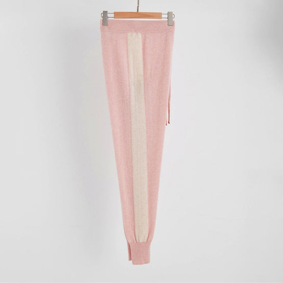 Women N.33 Side Stripe Cashmere Pant - Rose