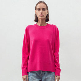 Women N.20 Oversized Crew - Pink Flash