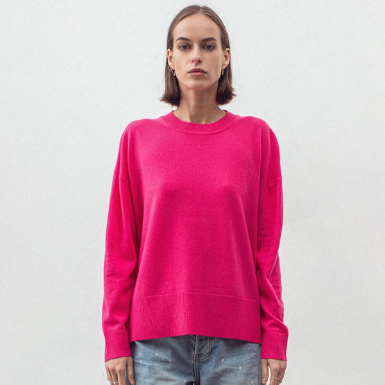 Women N.20 Oversized Crew - Pink Flash