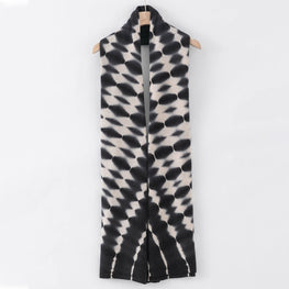 Women N.078 Dye Travel Wrap - White Lines
