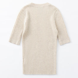 Women 097 Cashmere Short Sleeve - Sand
