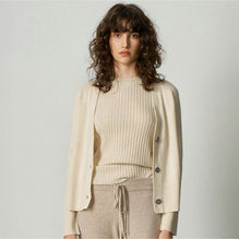 Women 097 Cashmere Short Sleeve - Sand