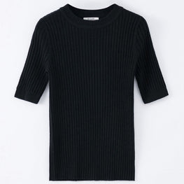 Women 097 Cashmere Short Sleeve - Black