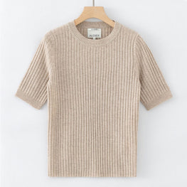 Women 097 Cashmere Short Sleeve - Champagne