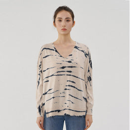 Women N.2103d Classic Dye V-Neck - Animale