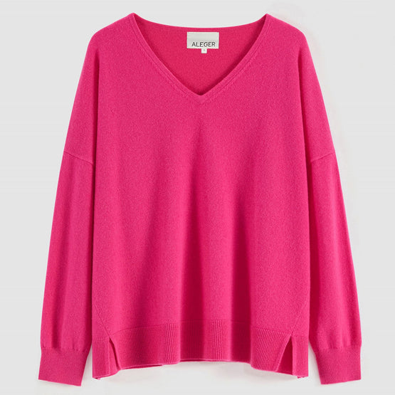 Women N.21 Cashmere Blend Classic V Fpk - Pink Flash