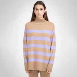 Women N.61 Slim Stripe Polo - Iris