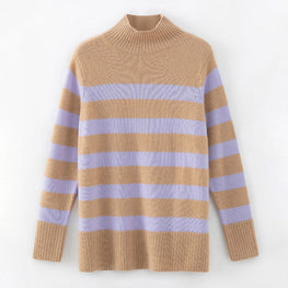 Women N.61 Slim Stripe Polo - Iris