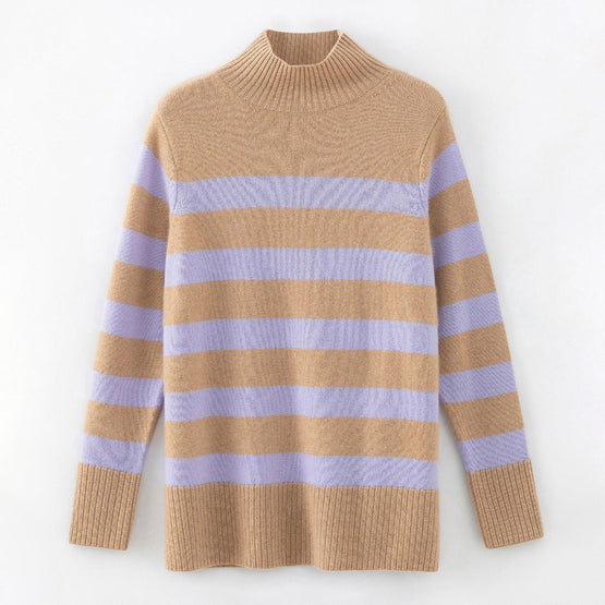 Women N.61 Slim Stripe Polo - Iris