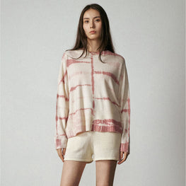 Women N.2122d Fine Knit Dye Summer V-Neck - Lush Lines