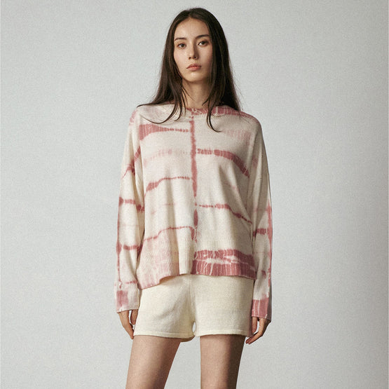 Women N.2122d Fine Knit Dye Summer V-Neck - Lush Lines