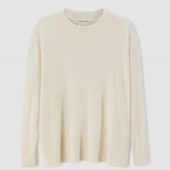 Women N.2122 Fine Knit Summer Sweater - Pearl White