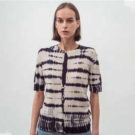 Women N.139 Skinny Rib S/S Crew - Shell Lead