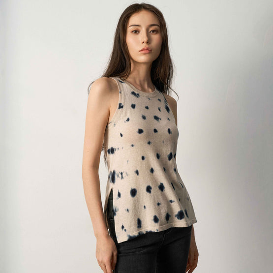 Women N.2140 Dye Beach Vest - Pearl Guernica
