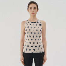 Women N.85d Skinny Dye Rib Tank - Guernica