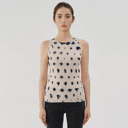 Women N.85d Skinny Dye Rib Tank - Guernica