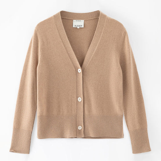 Women N.09 Cashmere Seam Detail Cardi - Tan