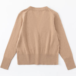 Women N.09 Cashmere Seam Detail Cardi - Tan