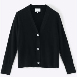 Women 145 Cashmere Seam Detail Cardi - Black