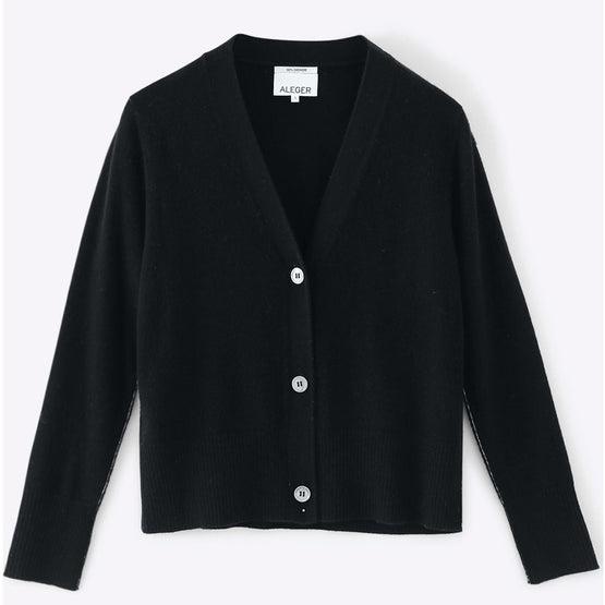 Women 145 Cashmere Seam Detail Cardi - Black