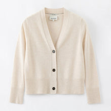 Women 145 Cashmere Seam Detail Cardi - Pearl Shell