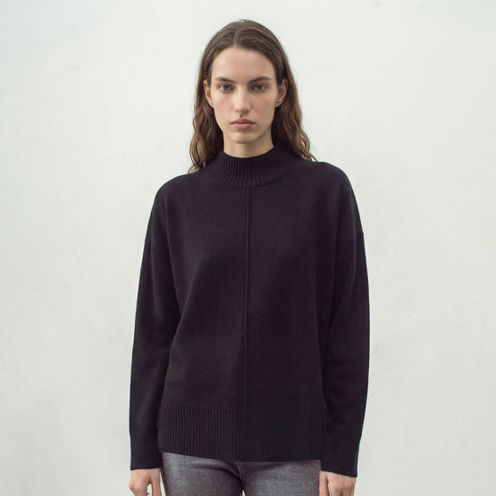 Women 93 Mini Detail Funnel Neck - Black