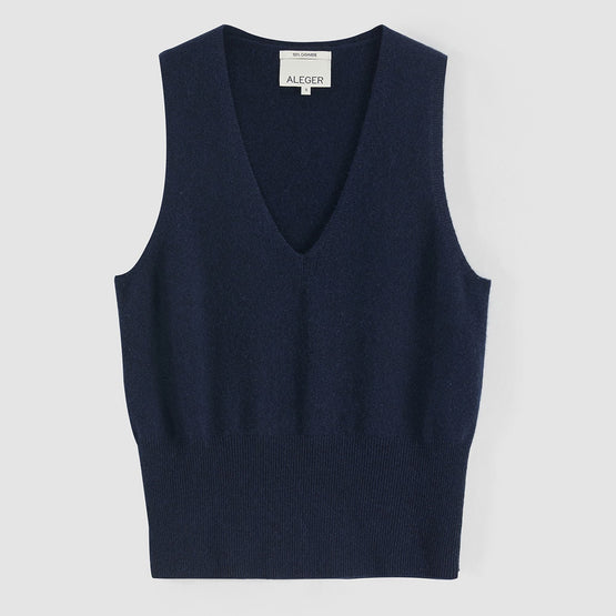 Women 180 Cashmere Classic Tank - French Navy