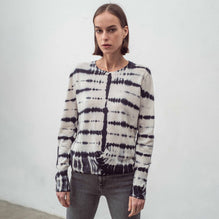 Women N.181 Cashmere Slim Fit Dye Crew - Lead Lines
