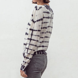 Women N.181 Cashmere Slim Fit Dye Crew - Lead Lines