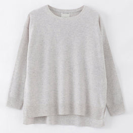 Women N.184 Long Line Slouch Crew - Frost