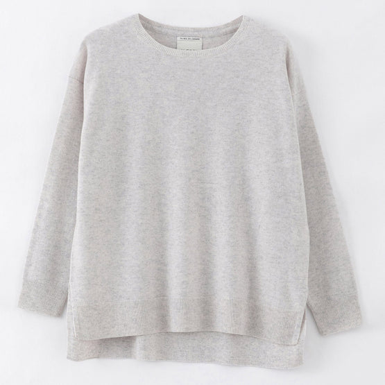 Women N.184 Long Line Slouch Crew - Frost