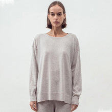 Women N.184 Long Line Slouch Crew - Frost