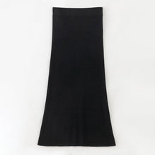 Women N.28 Ribbed Slip Skirt - Black