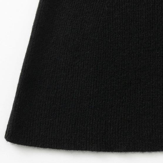 Women N.28 Ribbed Slip Skirt - Black
