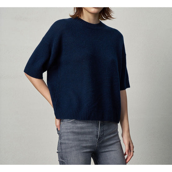 Women 273 Cashmere Featherweight Top - French Navy