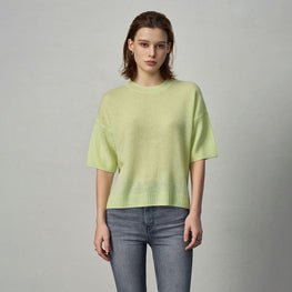 Women N.2273 Cashmere Featherweight Top - Pistachio