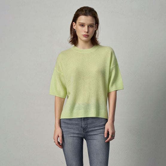 Women N.2273 Cashmere Featherweight Top - Pistachio