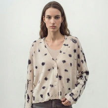 Women 275 Cashmere Featherweight Cardi - Pearl Guernica