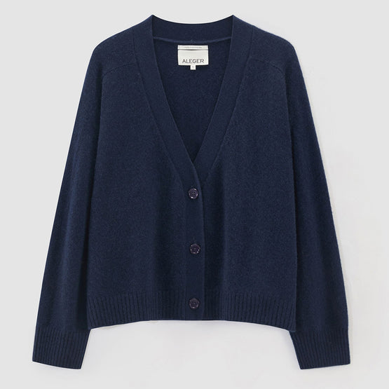 Women 275 Cashmere Featherweight Cardi - French Navy