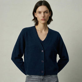 Women 275 Cashmere Featherweight Cardi - French Navy